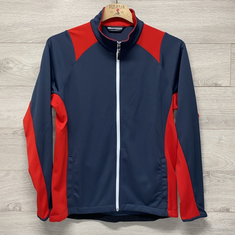 Men’s Athletic Jacket Grey & Red NWT Boardroom Ecoapparel